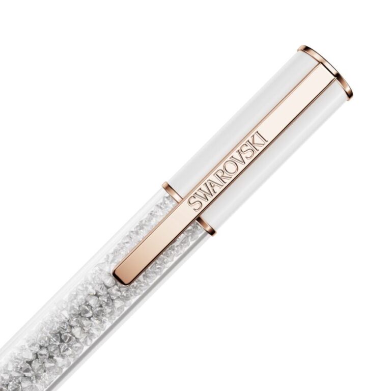 Swarovski kemijska olovka Crystalline Lustre, Bijela, Rose ton