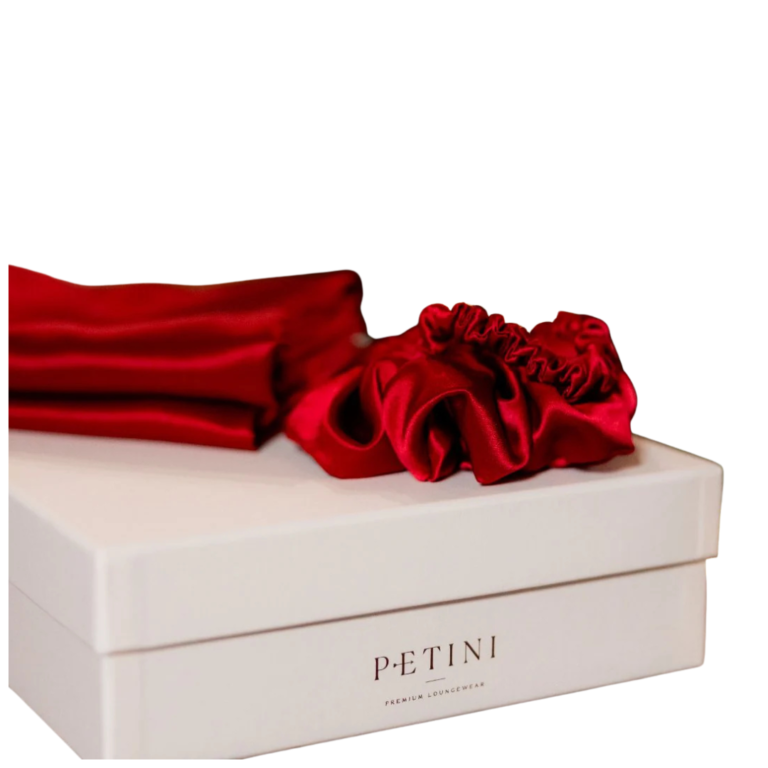 Petini svilena gumica za kosu Ruby Red
