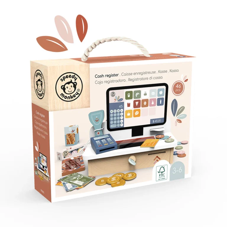 Speedy Monkey Drvena igra Cash Register